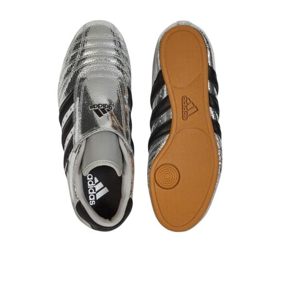 Adidas Taekwondo Silver Metallic Core Black Size women's 8.5 - Picture 1 of 14